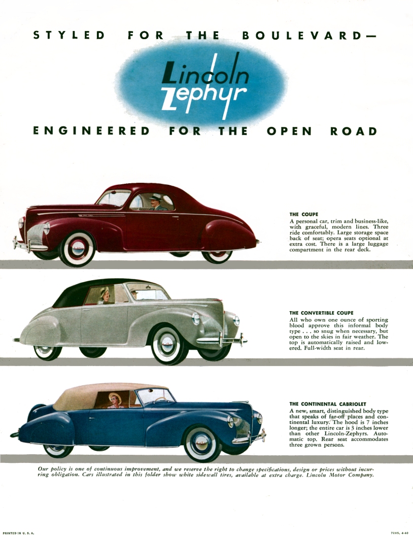 1940 Lincoln Folder Page 6